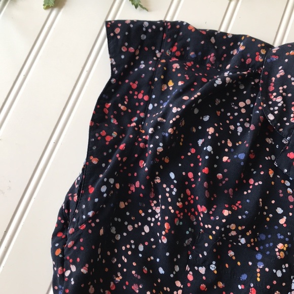 Anthropologie Maeve splatter top blue yellow red - Picture 4 of 10